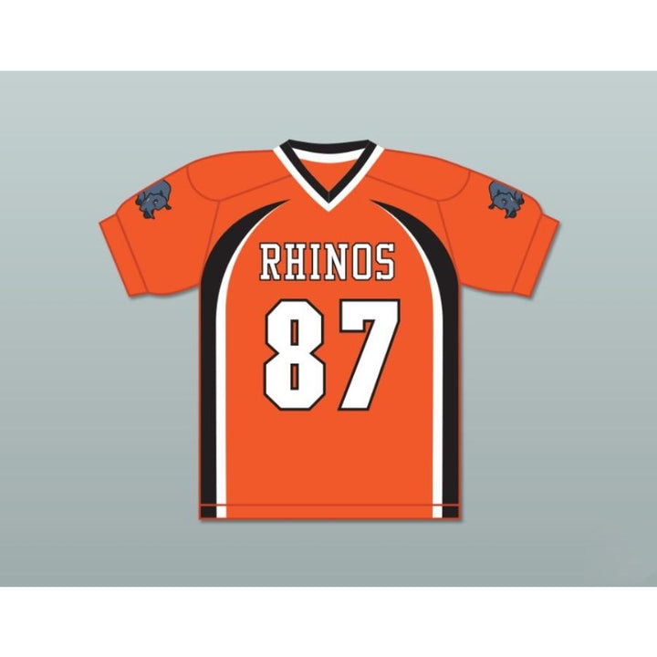 CUSTOM ANY Name Number HINGLE MCCRINGLEBERRY 87 RHINOS FOOTBALL JERSEY WITH PATCHES KEY PEELE Top Stitched S-6XL