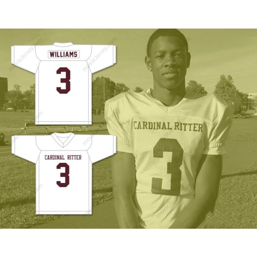 CUSTOM ANY Name Number JAMESON WILLIAMS 3 CARDINAL RITTER COLLEGE PREP HIGH SCHOOL LIONS Football Jersey Top Stitched S-6XL