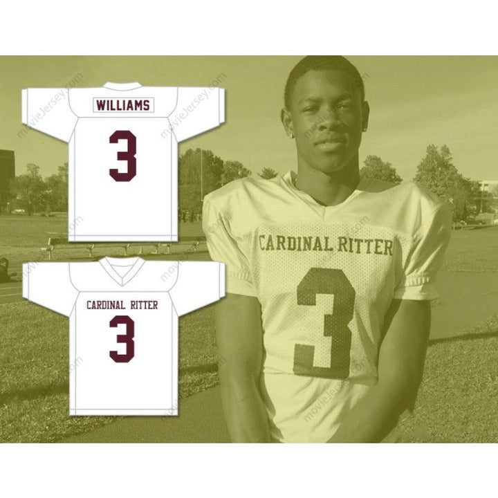 CUSTOM ANY Name Number JAMESON WILLIAMS 3 CARDINAL RITTER COLLEGE PREP HIGH SCHOOL LIONS Football Jersey Top Stitched S-6XL
