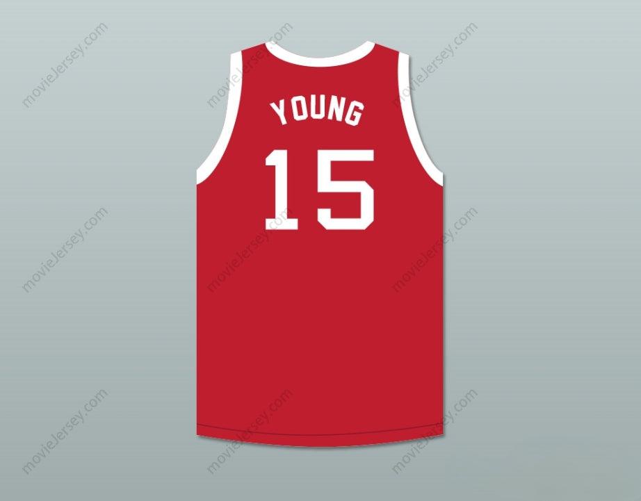 CUSTOM ANY Name Number STEVE YOUNG 15 EASTERN JUNIOR HIGH SCHOOL RED BASKETBALL JERSEY Top Stitched S-6XL