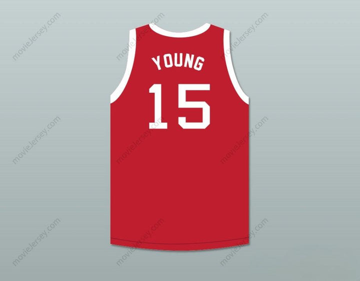 CUSTOM ANY Name Number STEVE YOUNG 15 EASTERN JUNIOR HIGH SCHOOL RED BASKETBALL JERSEY Top Stitched S-6XL