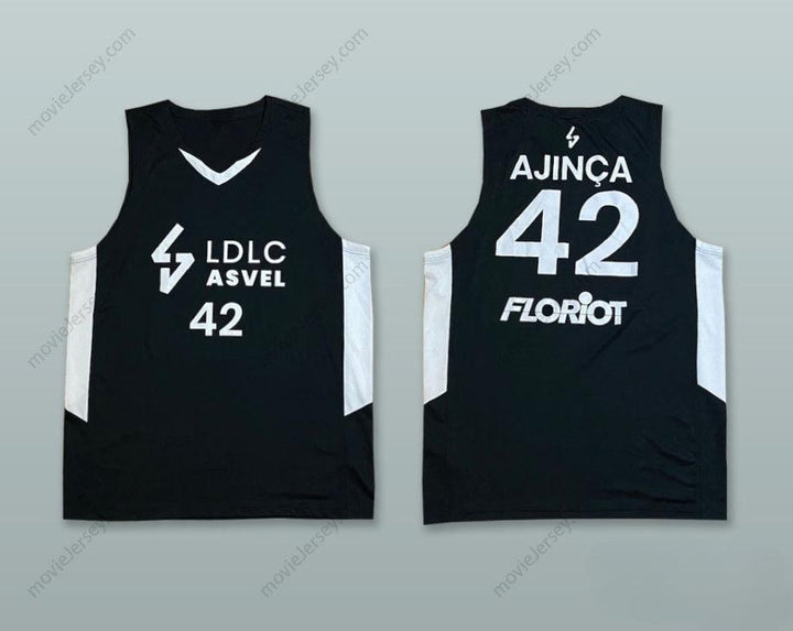 CUSTOM ANY Name Number ALEXIS AJINCA 42 FRANCE BLACK BASKETBALL JERSEY Top Stitched S-6XL