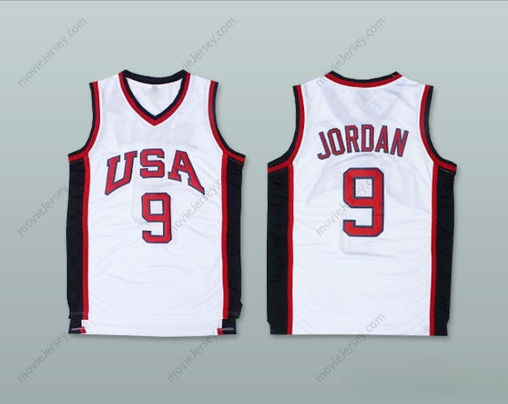 CUSTOM ANY Name Number 1984 MICHAEL   9 USA TEAM HOME BASKETBALL JERSEY Top Stitched S-6XL