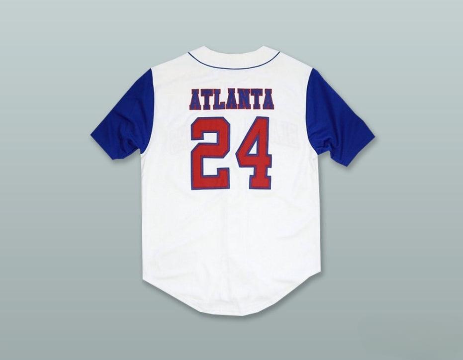 Custom Any Name Number  BLACK CRACKERS 24 WHITE BASEBALL JERSEY Top Stitched S-6XL