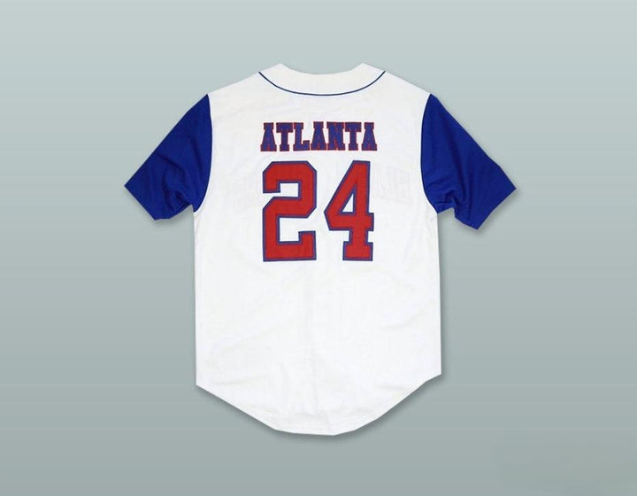 Custom Any Name Number  BLACK CRACKERS 24 WHITE BASEBALL JERSEY Top Stitched S-6XL