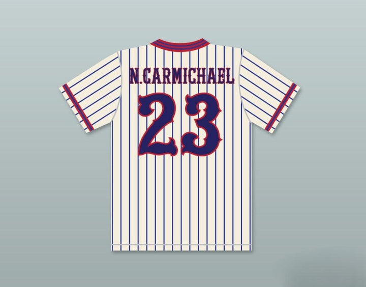 Custom Any Name Number NELSON CARMICHAEL 23 BENCHWARMERS PINSTRIPED BASEBALL JERSEY Top Stitched S-6XL