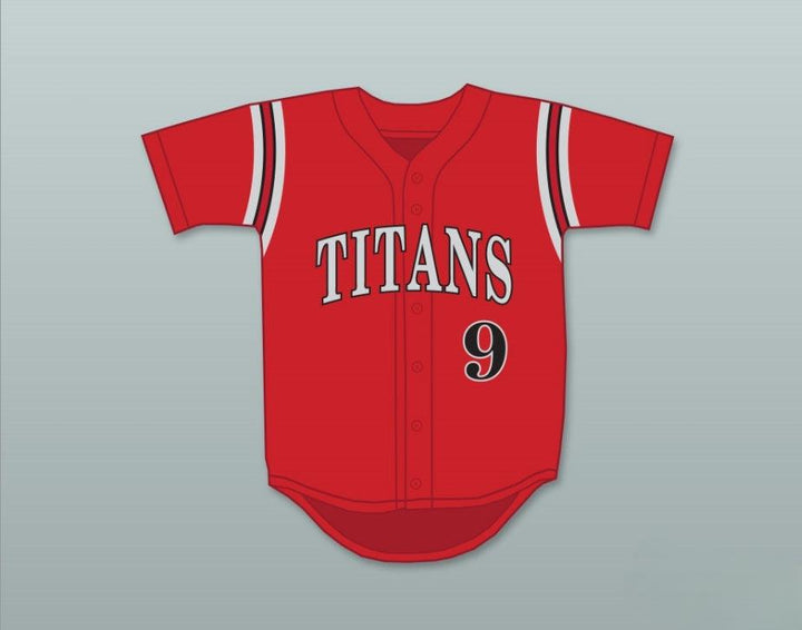 Custom Any Name Number JT REALMUTO 9 CARL ALBERT HIGH SCHOOL  RED BASEBALL JERSEY 1 Top Stitched S-6XL