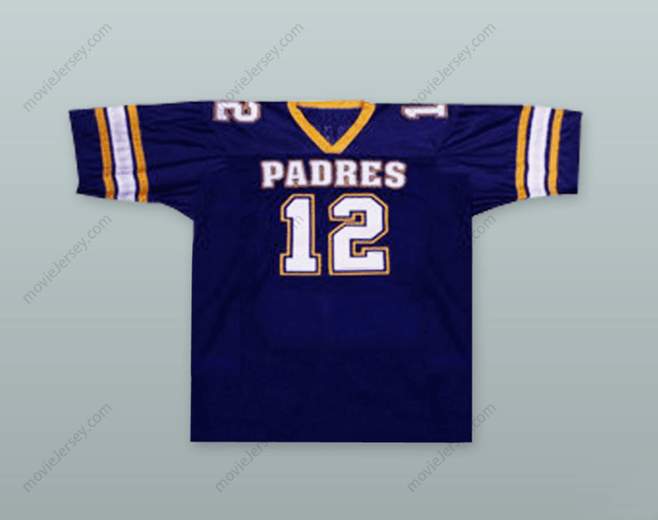 CUSTOM ANY Name Number TOM BRADY 12 JUNIPERO SERRA PADRES HIGH SCHOOL FOOTBALL JERSEY Top Stitched S-6XL