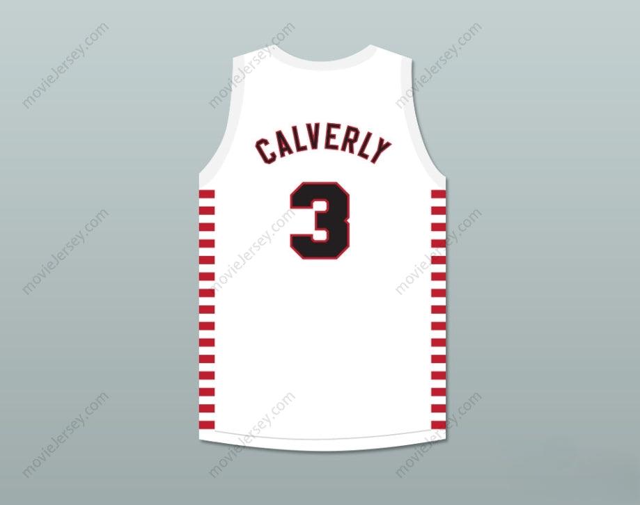 CUSTOM ANY Name Number ERNIE CALVERLEY 3 PROVIDENCE STEAMROLLERS WHITE BASKETBALL JERSEY WITH PATCH 1 Top Stitched S-6XL