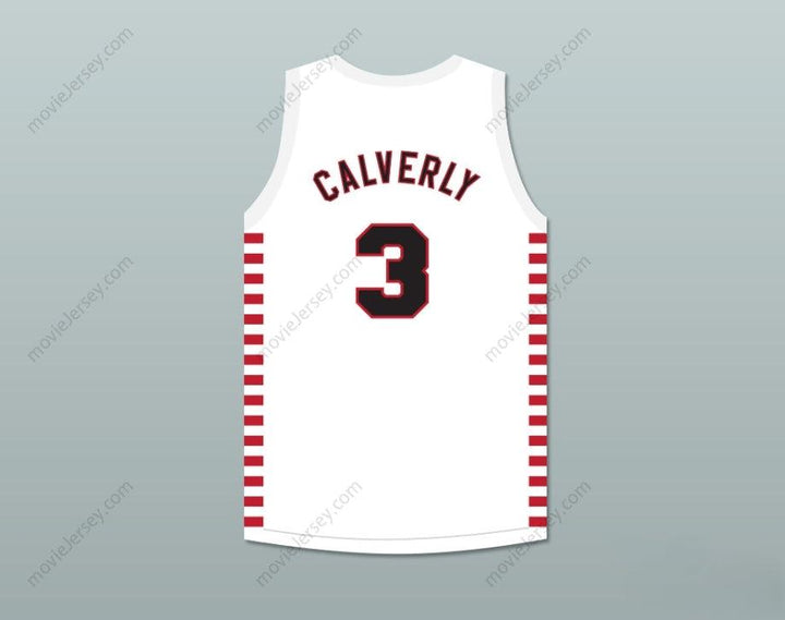 CUSTOM ANY Name Number ERNIE CALVERLEY 3 PROVIDENCE STEAMROLLERS WHITE BASKETBALL JERSEY WITH PATCH 1 Top Stitched S-6XL