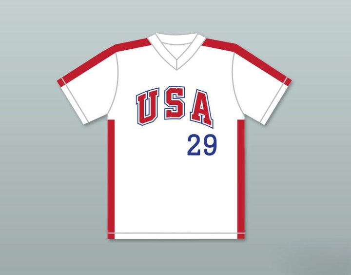 Custom Any Name Number DON AUGUST 29 1984 USA TEAM WHITE BASEBALL JERSEY Top Stitched S-6XL