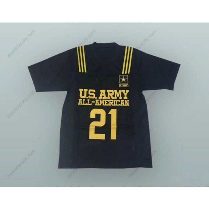 CUSTOM ANY Name Number NICK CHUBB 21 U.S. ARMY HIGH SCHOOL ALL-AMERICAN BLACK FOOTBALL JERSEY Top Stitched S-6XL