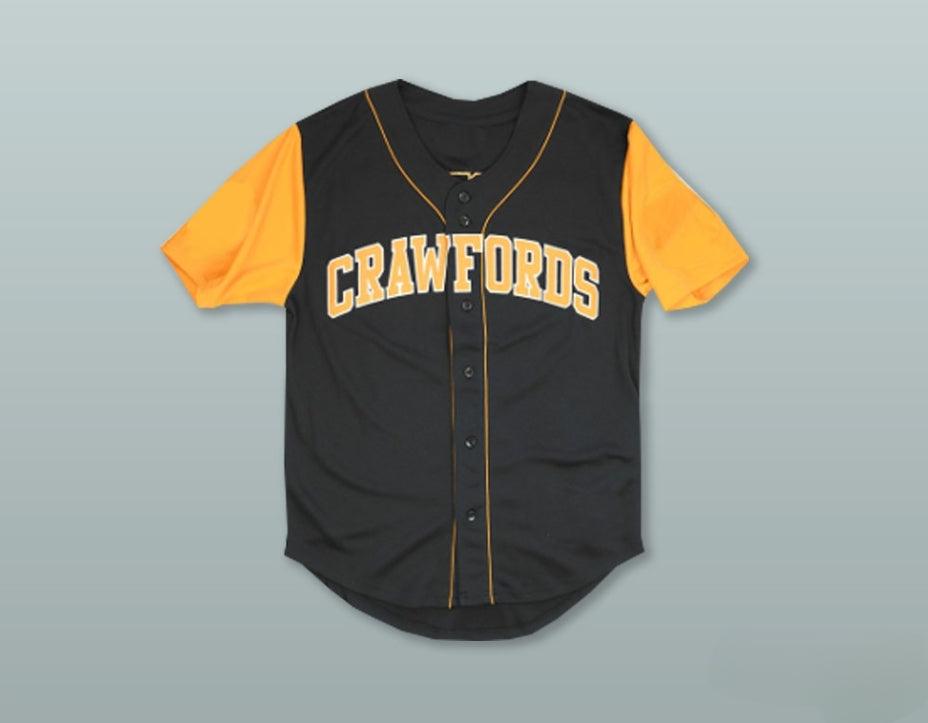 Custom Any Name Number  CRAWFORDS 30 NEGRO LEAGUE BLACK BASEBALL JERSEY Top Stitched S-6XL
