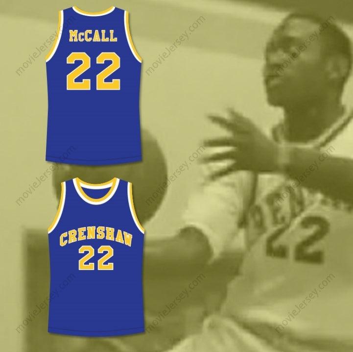 CUSTOM ANY Name Number QUINCY MCCALL 22 CRENSHAW HIGH SCHOOL BLUE BASKETBALL JERSEY LOVE AND BASKETBALL Top Stitched S-6XL
