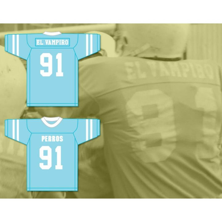 CUSTOM ANY Name Number EL VAMPIRO 91 SANTA MARTHA PERROS LIGHT Football Jersey Top Stitched S-6XL