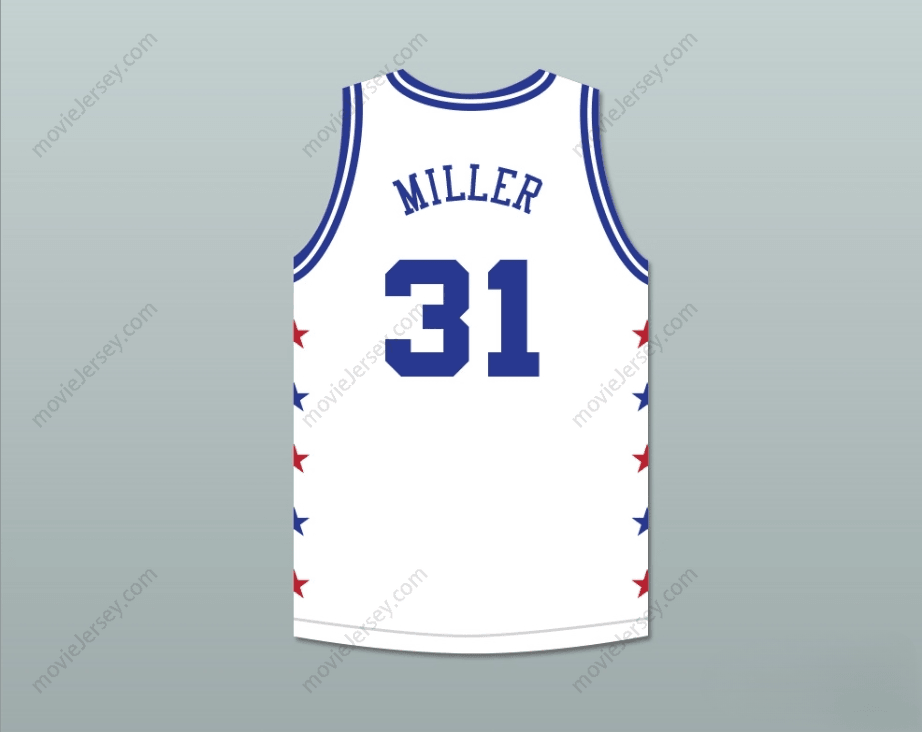CUSTOM ANY Name Number REGGIE MILLER 31 MAGIC JOHNSON ALL STAR GAME WHITE BASKETBALL JERSEY 1989 MIDSUMMER NIGHT'S MAGIC CHARITY EVENT Top Stitched S-6XL