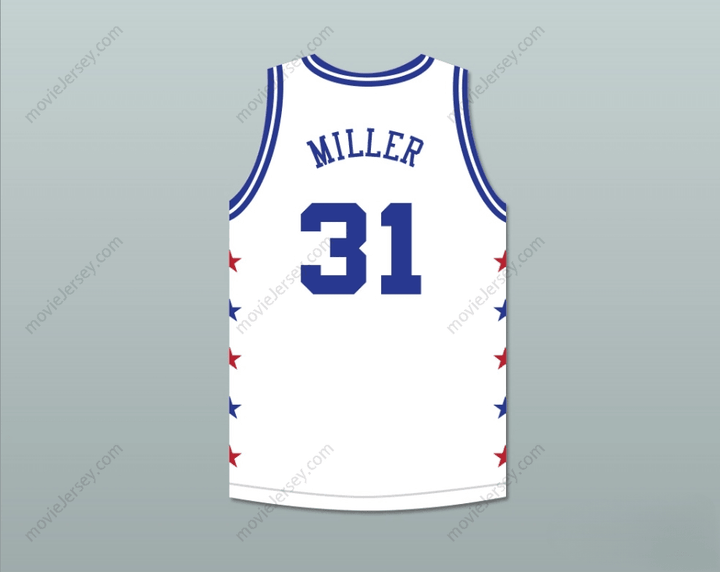 CUSTOM ANY Name Number REGGIE MILLER 31 MAGIC JOHNSON ALL STAR GAME WHITE BASKETBALL JERSEY 1989 MIDSUMMER NIGHT'S MAGIC CHARITY EVENT Top Stitched S-6XL