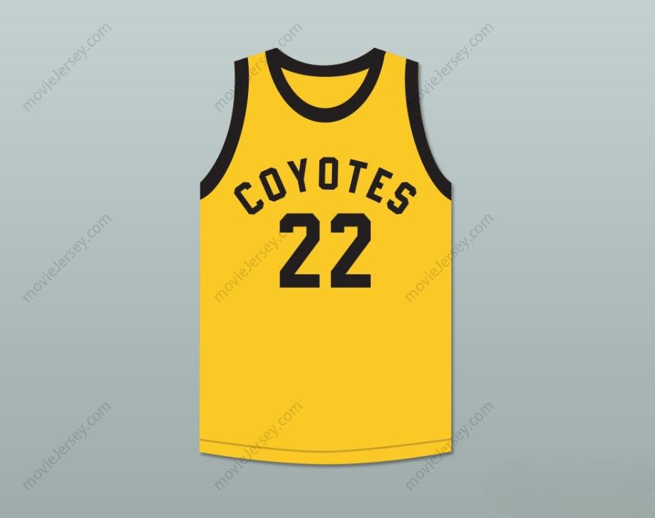 CUSTOM ANY Name Number PLAYER 22  HIGH SCHOOL COYOTES YELLOW BASKETBALL JERSEY Top Stitched S-6XL