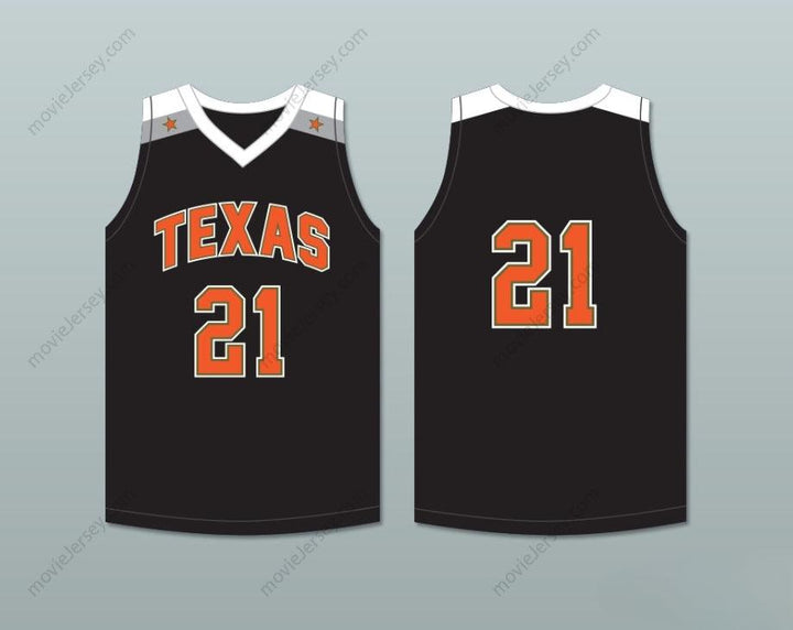 CUSTOM ANY Name Number PLAYER 21 TEXAS D1 AMBASSADORS  BLACK BASKETBALL JERSEY 1 Top Stitched S-6XL