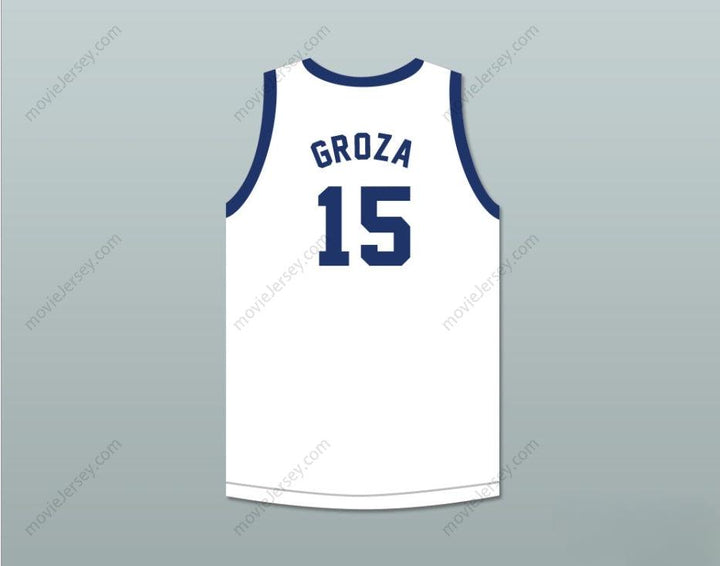 CUSTOM ANY Name Number ALEX GROZA 15  OLYMPIANS RETRO WHITE BASKETBALL JERSEY Top Stitched S-6XL