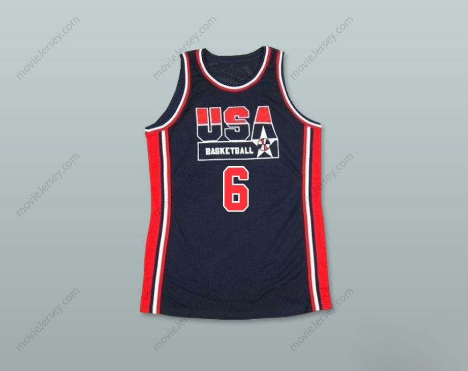CUSTOM ANY Name Number 1992 PATRICK EWING 6 USA AWAY BASKETBALL JERSEY Top Stitched S-6XL