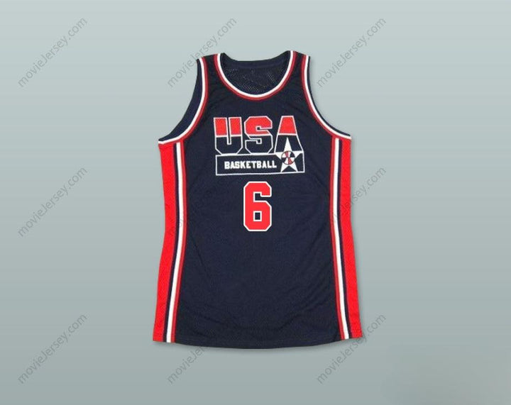 CUSTOM ANY Name Number 1992 PATRICK EWING 6 USA AWAY BASKETBALL JERSEY Top Stitched S-6XL