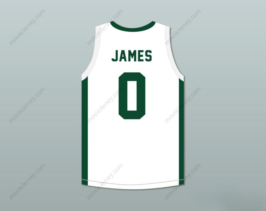 CUSTOM ANY Name Number LEBRON JAMES JR 0 BLUE CHIPS WHITE BASKETBALL JERSEY 2 Top Stitched S-6XL