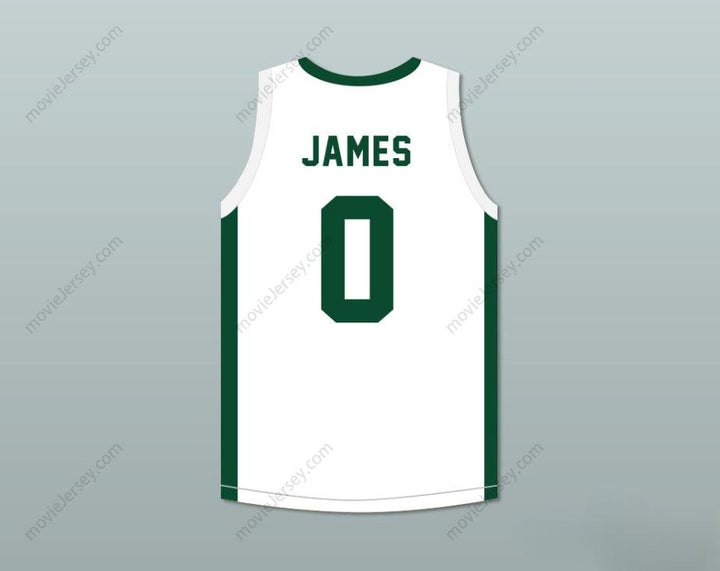 CUSTOM ANY Name Number LEBRON JAMES JR 0 BLUE CHIPS WHITE BASKETBALL JERSEY 2 Top Stitched S-6XL