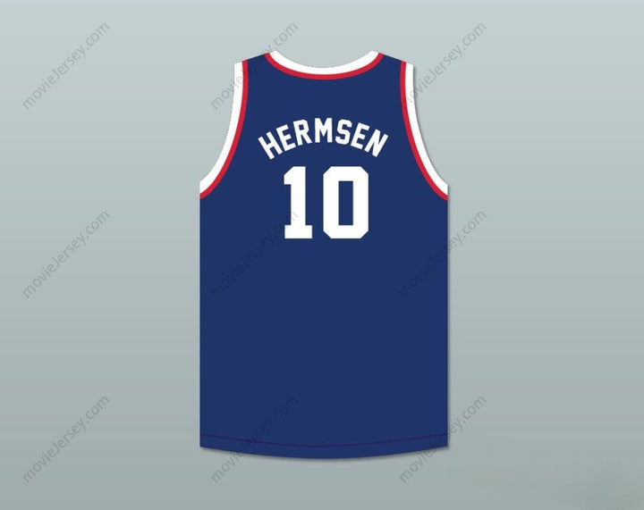 CUSTOM ANY Name Number KLEGGIE HERMSEN 10  OLYMPIANS BLUE BASKETBALL JERSEY Top Stitched S-6XL