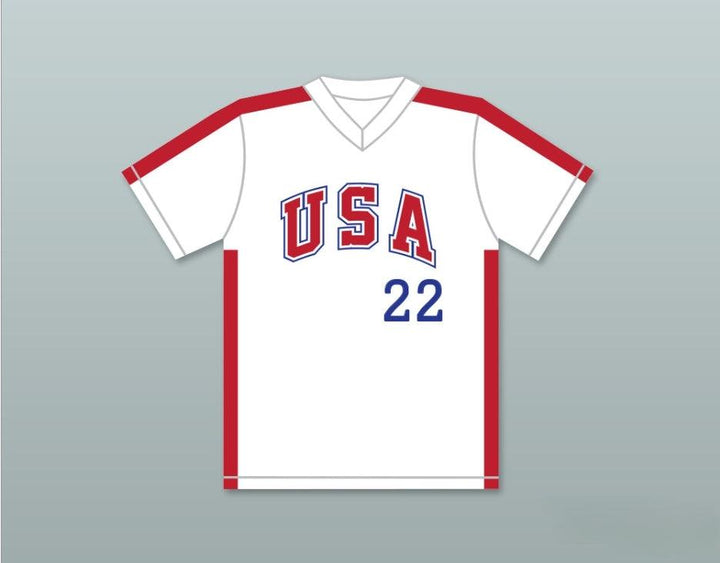 Custom Any Name Number BARRY LARKIN 22 1984 USA TEAM WHITE BASEBALL JERSEY Top Stitched S-6XL