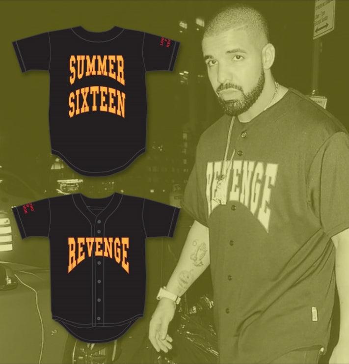 Custom Any Name Number DRAKE SUMMER SIXTEEN REVENGE LOOKING FOR REVENGE BASEBALL JERSEY Top Stitched S-6XL