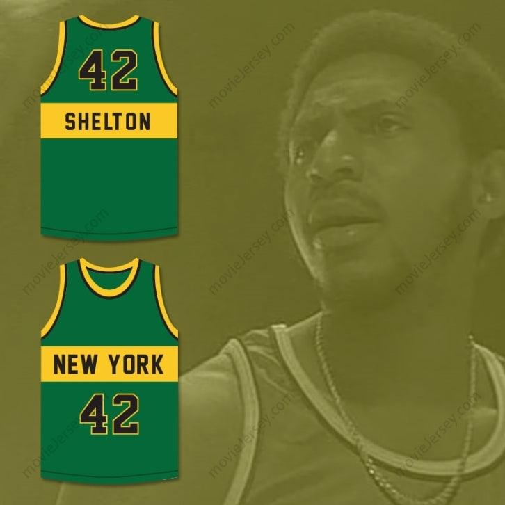 CUSTOM ANY Name Number LONNIE SHELTON 42 NEW YORK BASKETBALL JERSEY THE FISH THAT SAVED  Top Stitched S-6XL