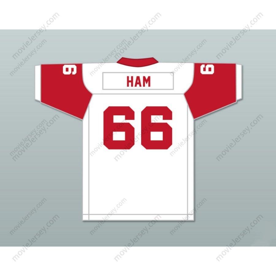 CUSTOM ANY Name Number JACK HAM 66 BISHOP MCCORT HIGH SCHOOL CRIMSON CRUSHERS Football Jersey Top Stitched S-6XL