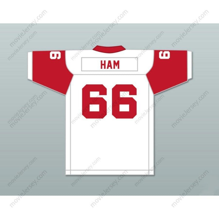 CUSTOM ANY Name Number JACK HAM 66 BISHOP MCCORT HIGH SCHOOL CRIMSON CRUSHERS Football Jersey Top Stitched S-6XL