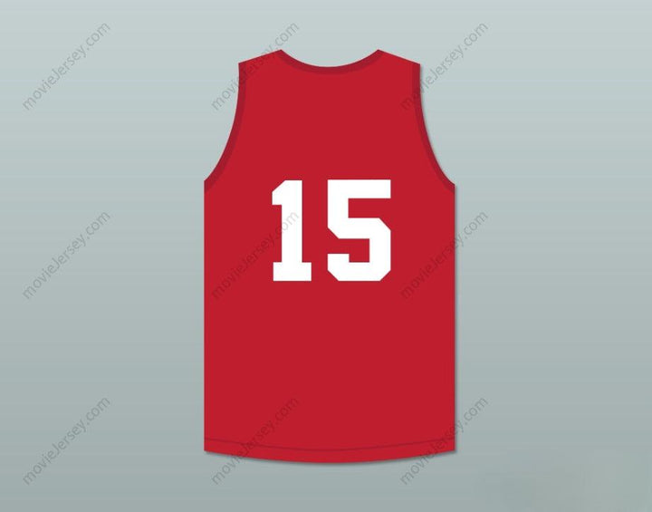 CUSTOM ANY Name Number CHAD DANFORTH 15 EAST HIGH SCHOOL WILDCATS RED PRACTICE BASKETBALL JERSEY Top Stitched S-6XL
