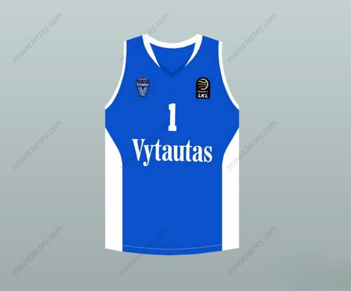 CUSTOM ANY Name Number LAMELO BALL 1 LITHUANIA VYTAUTAS BLUE BASKETBALL JERSEY Top Stitched S-6XL