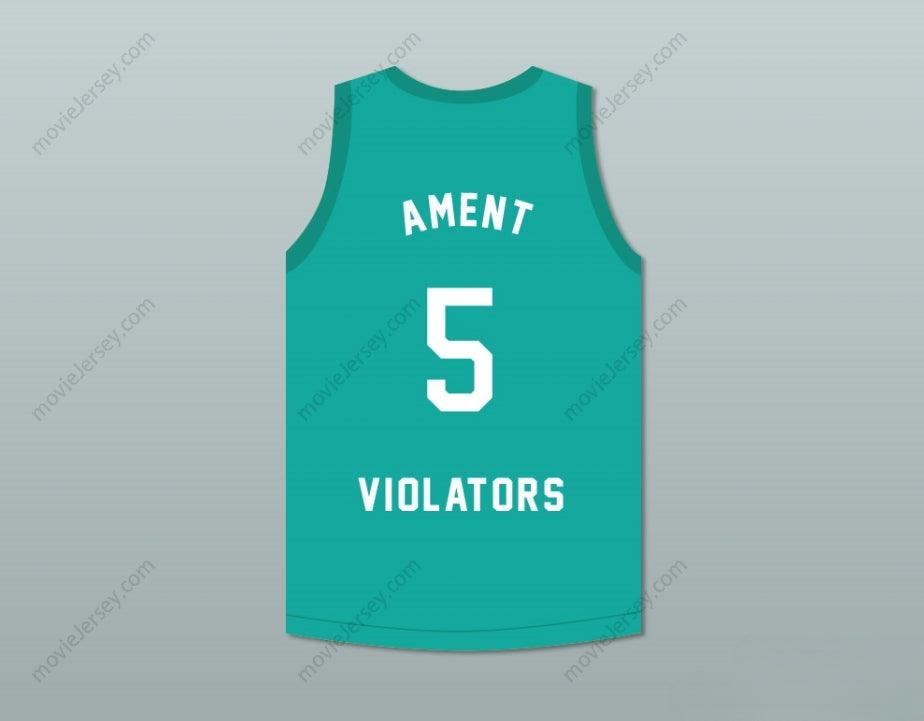 CUSTOM ANY Name Number JEFF AMENT 5 VIOLATORS BASKETBALL JERSEY 3RD ANNUAL ROCK N' JOCK B-BALL JAM 1993 Top Stitched S-6XL