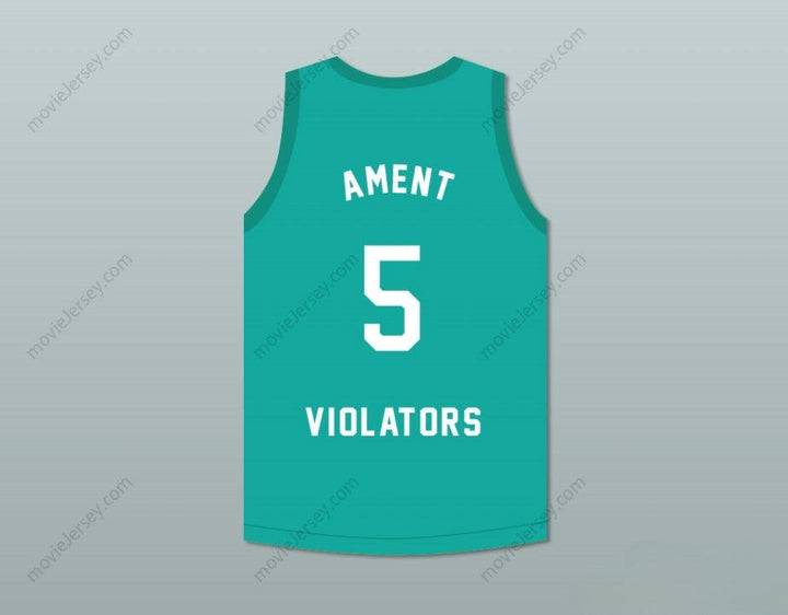 CUSTOM ANY Name Number JEFF AMENT 5 VIOLATORS BASKETBALL JERSEY 3RD ANNUAL ROCK N' JOCK B-BALL JAM 1993 Top Stitched S-6XL