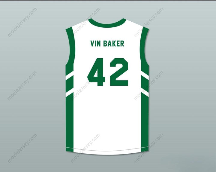 CUSTOM ANY Name Number VIN BAKER 42 WHITE BASKETBALL JERSEY DENNIS RODMAN'S BIG BANG IN PYONGYANG Top Stitched S-6XL