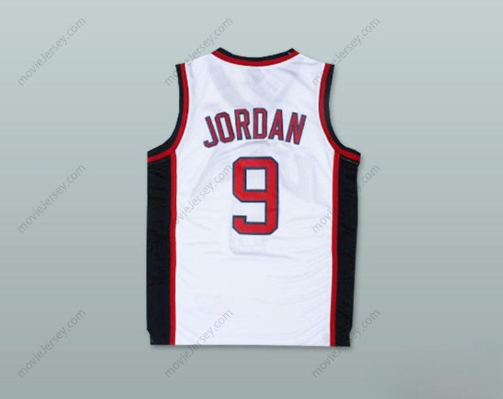 CUSTOM ANY Name Number 1984 MICHAEL   9 USA TEAM HOME BASKETBALL JERSEY Top Stitched S-6XL
