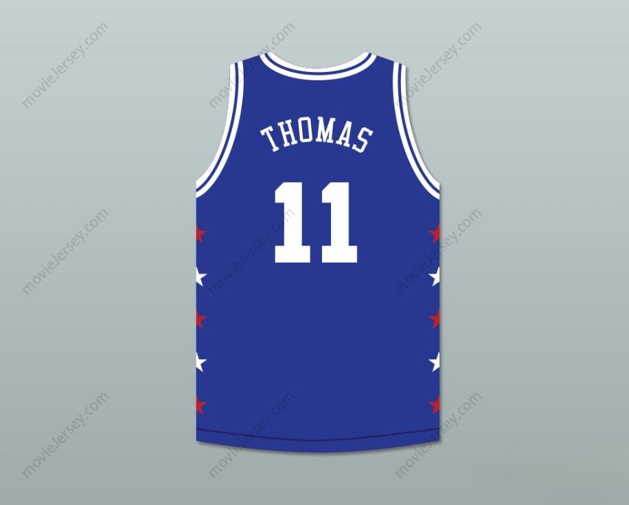 CUSTOM ANY Name Number ISIAH THOMAS 11 MAGIC JOHNSON ALL STAR GAME BLUE BASKETBALL JERSEY 1989 MIDSUMMER NIGHT'S MAGIC CHARITY EVENT Top Stitched S-6XL
