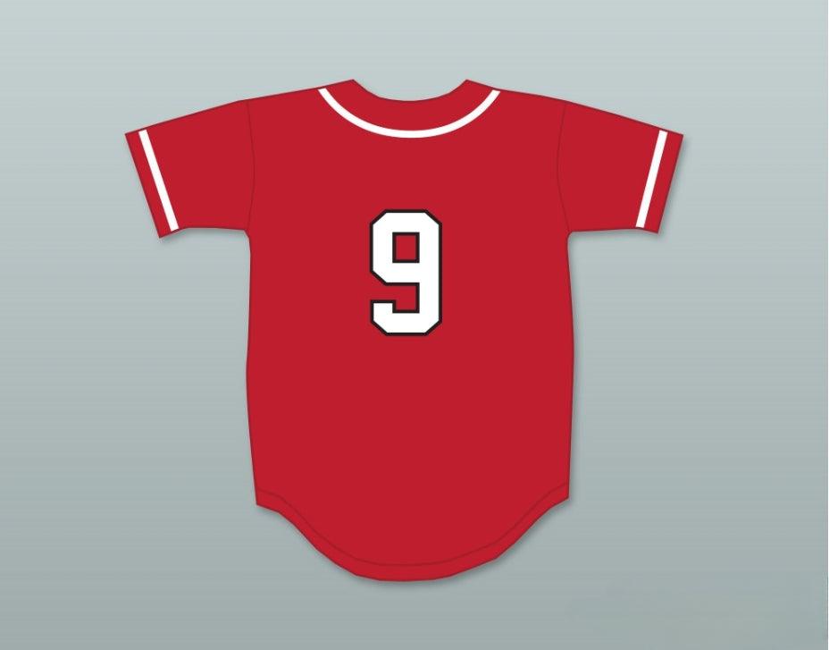 Custom Any Name Number DESIGNATED HITTER 9 RED BASEBALL JERSEY Top Stitched S-6XL