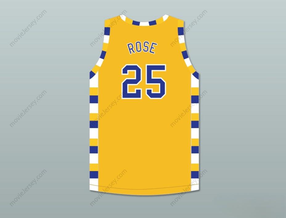 CUSTOM ANY Name Number DERRICK ROSE 25 SIMEON CAREER ACADEMY WOLVERINES YELLOW GOLD BASKETBALL JERSEY Top Stitched S-6XL