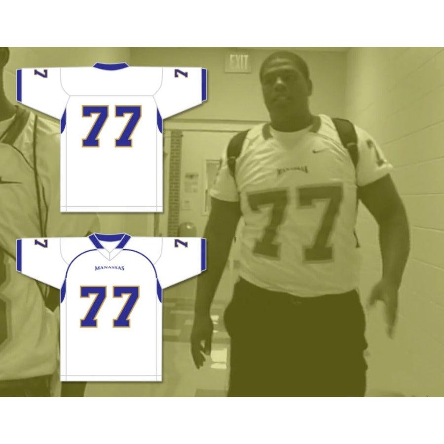 CUSTOM ANY Name Number O.C. BROWN 77 MANASSAS TIGERS HIGH SCHOOL Football Jersey Top Stitched S-6XL