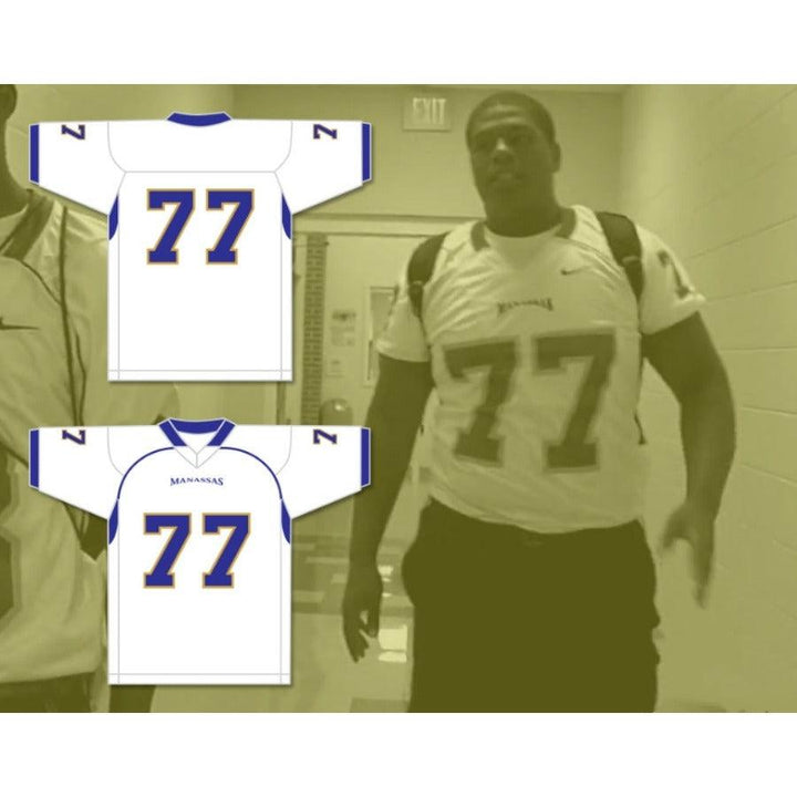 CUSTOM ANY Name Number O.C. BROWN 77 MANASSAS TIGERS HIGH SCHOOL Football Jersey Top Stitched S-6XL