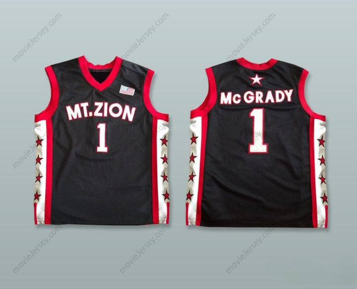 CUSTOM ANY Name Number TRACY MCGRADY 1 MOUNT ZION CHRISTIAN ACADEMY BLACK BASKETBALL JERSEY Top Stitched S-6XL