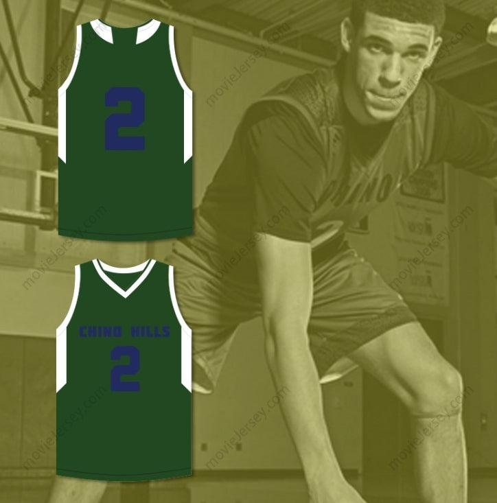 CUSTOM ANY Name Number LONZO BALL 2   HIGH SCHOOL HUSKIES GREEN BASKETBALL JERSEY Top Stitched S-6XL