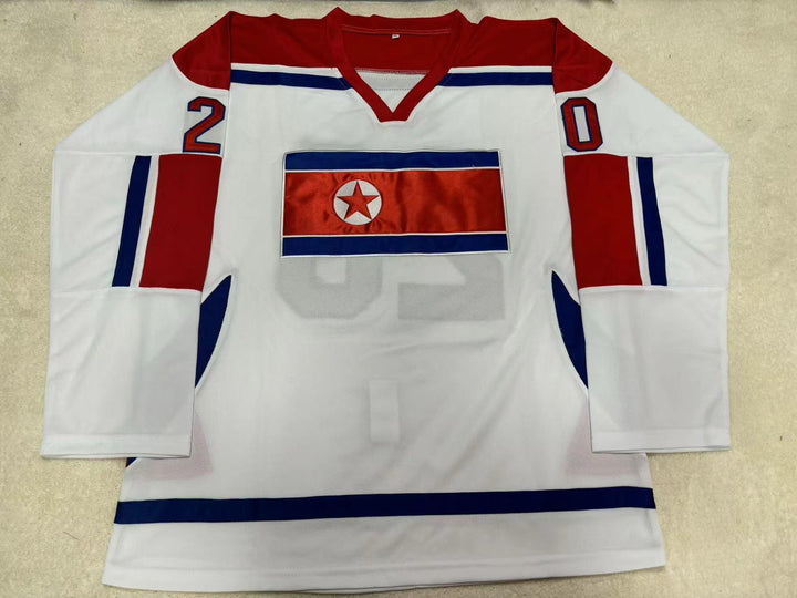 Custom Any Name Number P. IL 20 NORTH KOREA INTERNATIONAL HOCKEY JERSEY Top Stitched S-6XL