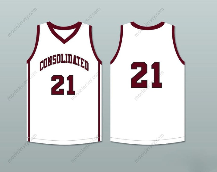 CUSTOM ANY Name Number  PLAYER 21 A&M CONSOLIDATED HIGH SCHOOL TIGERS WHITE BASKETBALL JERSEY Top Stitched S-6XL