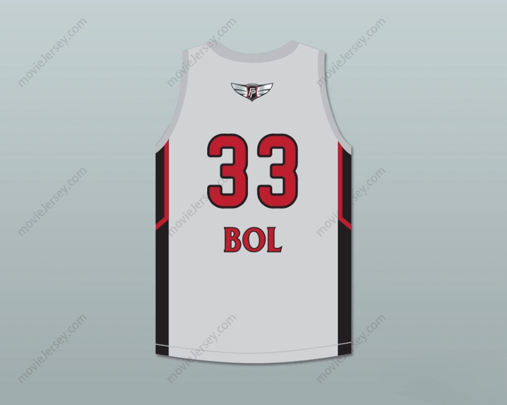 CUSTOM ANY Name Number BOL BOL 33  PREP GRAY BASKETBALL JERSEY 2 Top Stitched S-6XL